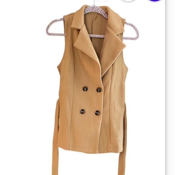 Shein Lune double breasted Vest overcoat size extra small. NWT - Picture 4 of 14